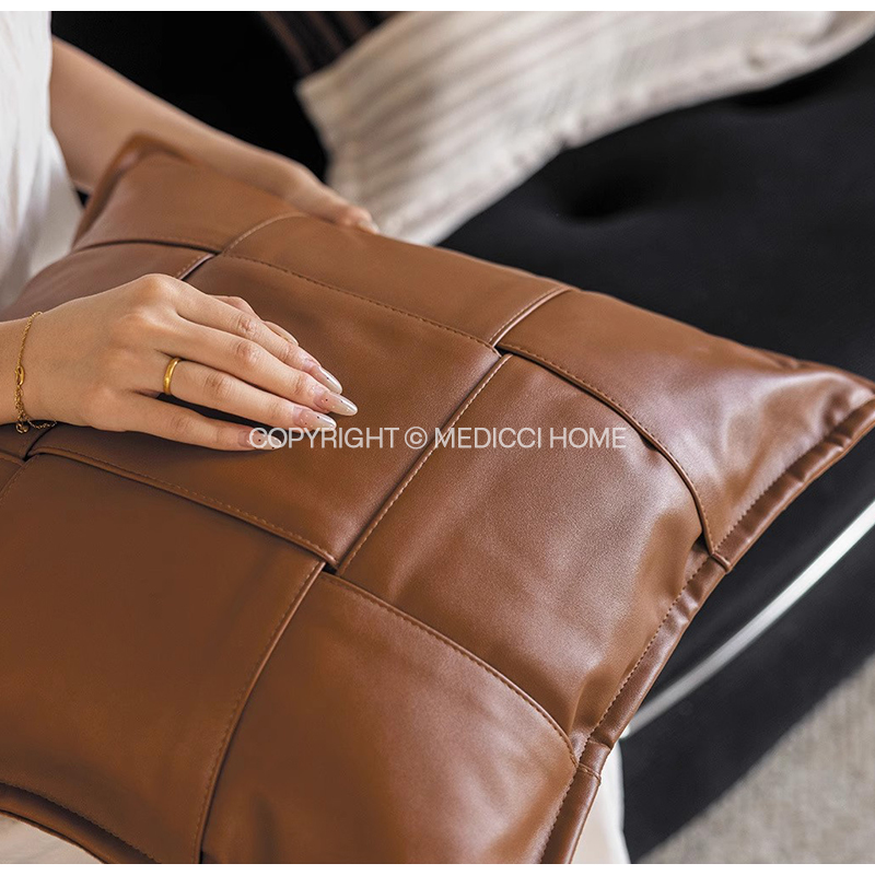 Sarung Bantal Rajut Kulit Imit - Sustainable Living Home ulasan dan harga